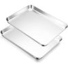 imageEfar Cookie Sheet for Baking 18x13 Stainless Steel Baking Sheet Pan for Oven Large Non Toxic Metal Baking Tray for Cake Cookies Healthy ampamp Rust Free Mirror Finish ampamp Dishwasher Safe 1 Pack2