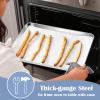 imageEfar Cookie Sheet for Baking 18x13 Stainless Steel Baking Sheet Pan for Oven Large Non Toxic Metal Baking Tray for Cake Cookies Healthy ampamp Rust Free Mirror Finish ampamp Dishwasher Safe 1 Pack1