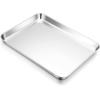 imageEfar Cookie Sheet for Baking 18x13 Stainless Steel Baking Sheet Pan for Oven Large Non Toxic Metal Baking Tray for Cake Cookies Healthy ampamp Rust Free Mirror Finish ampamp Dishwasher Safe 1 Pack1
