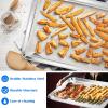 imageEfar Cookie Sheet for Baking 18x13 Stainless Steel Baking Sheet Pan for Oven Large Non Toxic Metal Baking Tray for Cake Cookies Healthy ampamp Rust Free Mirror Finish ampamp Dishwasher Safe 1 Pack1
