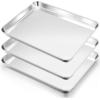 imageEfar Cookie Sheet for Baking 18x13 Stainless Steel Baking Sheet Pan for Oven Large Non Toxic Metal Baking Tray for Cake Cookies Healthy ampamp Rust Free Mirror Finish ampamp Dishwasher Safe 1 Pack3