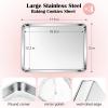imageEfar Cookie Sheet for Baking 18x13 Stainless Steel Baking Sheet Pan for Oven Large Non Toxic Metal Baking Tray for Cake Cookies Healthy ampamp Rust Free Mirror Finish ampamp Dishwasher Safe 1 Pack3