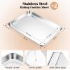 imageEfar Cookie Sheet for Baking 18x13 Stainless Steel Baking Sheet Pan for Oven Large Non Toxic Metal Baking Tray for Cake Cookies Healthy ampamp Rust Free Mirror Finish ampamp Dishwasher Safe 1 Pack2