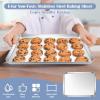 imageEfar Cookie Sheet for Baking 18x13 Stainless Steel Baking Sheet Pan for Oven Large Non Toxic Metal Baking Tray for Cake Cookies Healthy ampamp Rust Free Mirror Finish ampamp Dishwasher Safe 1 Pack1