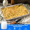 imageEfar Cookie Sheet for Baking 18x13 Stainless Steel Baking Sheet Pan for Oven Large Non Toxic Metal Baking Tray for Cake Cookies Healthy ampamp Rust Free Mirror Finish ampamp Dishwasher Safe 1 Pack4