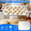 imageEfar Cookie Sheet for Baking 18x13 Stainless Steel Baking Sheet Pan for Oven Large Non Toxic Metal Baking Tray for Cake Cookies Healthy ampamp Rust Free Mirror Finish ampamp Dishwasher Safe 1 Pack1