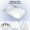 imageEfar Cookie Sheet for Baking 18x13 Stainless Steel Baking Sheet Pan for Oven Large Non Toxic Metal Baking Tray for Cake Cookies Healthy ampamp Rust Free Mirror Finish ampamp Dishwasher Safe 1 Pack1