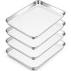 imageEfar Cookie Sheet for Baking 18x13 Stainless Steel Baking Sheet Pan for Oven Large Non Toxic Metal Baking Tray for Cake Cookies Healthy ampamp Rust Free Mirror Finish ampamp Dishwasher Safe 1 Pack4
