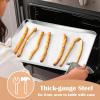 imageEfar Cookie Sheet for Baking 18x13 Stainless Steel Baking Sheet Pan for Oven Large Non Toxic Metal Baking Tray for Cake Cookies Healthy ampamp Rust Free Mirror Finish ampamp Dishwasher Safe 1 Pack1