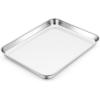 imageEfar Cookie Sheet for Baking 18x13 Stainless Steel Baking Sheet Pan for Oven Large Non Toxic Metal Baking Tray for Cake Cookies Healthy ampamp Rust Free Mirror Finish ampamp Dishwasher Safe 1 Pack1