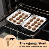 imageEfar Cookie Sheet for Baking 18x13 Stainless Steel Baking Sheet Pan for Oven Large Non Toxic Metal Baking Tray for Cake Cookies Healthy ampamp Rust Free Mirror Finish ampamp Dishwasher Safe 1 Pack3