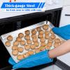 imageEfar Cookie Sheet for Baking 18x13 Stainless Steel Baking Sheet Pan for Oven Large Non Toxic Metal Baking Tray for Cake Cookies Healthy ampamp Rust Free Mirror Finish ampamp Dishwasher Safe 1 Pack2