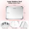imageEfar Cookie Sheet for Baking 18x13 Stainless Steel Baking Sheet Pan for Oven Large Non Toxic Metal Baking Tray for Cake Cookies Healthy ampamp Rust Free Mirror Finish ampamp Dishwasher Safe 1 Pack1