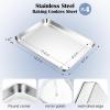 imageEfar Cookie Sheet for Baking 18x13 Stainless Steel Baking Sheet Pan for Oven Large Non Toxic Metal Baking Tray for Cake Cookies Healthy ampamp Rust Free Mirror Finish ampamp Dishwasher Safe 1 Pack4
