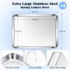 imageEfar Cookie Sheet for Baking 18x13 Stainless Steel Baking Sheet Pan for Oven Large Non Toxic Metal Baking Tray for Cake Cookies Healthy ampamp Rust Free Mirror Finish ampamp Dishwasher Safe 1 Pack4