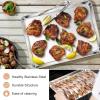 imageEfar Cookie Sheet for Baking 18x13 Stainless Steel Baking Sheet Pan for Oven Large Non Toxic Metal Baking Tray for Cake Cookies Healthy ampamp Rust Free Mirror Finish ampamp Dishwasher Safe 1 Pack1
