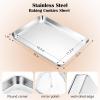 imageEfar Cookie Sheet for Baking 18x13 Stainless Steel Baking Sheet Pan for Oven Large Non Toxic Metal Baking Tray for Cake Cookies Healthy ampamp Rust Free Mirror Finish ampamp Dishwasher Safe 1 Pack1