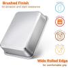 imageEfar Lasagna Pan Set of 2 Deep Stainless Steel Baking Pans 1275 x10 x32 Inches Rectangular Metal Roasting Baking Dish Bakeware for Oven NonToxic ampamp Heavy Duty Dishwasher Safe1275 x 10