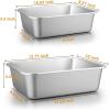 imageEfar Lasagna Pan Set of 2 Deep Stainless Steel Baking Pans 1275 x10 x32 Inches Rectangular Metal Roasting Baking Dish Bakeware for Oven NonToxic ampamp Heavy Duty Dishwasher Safe106 x 83  1275 x 10