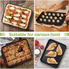 imageEfar Nonstick Baking Sheet with Rack Set 9 x 7 x 1 Inch Cookie Sheet Baking Pan with Cooling Rack for Toaster Oven Commercial Grade ampamp NonToxic Easy to Clean105 x 8 inch