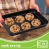 imageEfar Nonstick Baking Sheet with Rack Set 9 x 7 x 1 Inch Cookie Sheet Baking Pan with Cooling Rack for Toaster Oven Commercial Grade ampamp NonToxic Easy to Clean105 x 8 inch