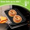 imageEfar Nonstick Baking Sheet with Rack Set 9 x 7 x 1 Inch Cookie Sheet Baking Pan with Cooling Rack for Toaster Oven Commercial Grade ampamp NonToxic Easy to Clean105 x 8 inch