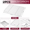 imageEfar Small Baking Sheet with Wire Rack 2 Pans  2 Racks Stainless Steel Cookie Sheets Trays ampamp Cooling Rack for Toaster Oven Non Toxic ampamp Warp Resistant Oven ampamp Dishwasher Safe 105 x 83 x 1 Inch16x12