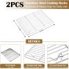 imageEfar Small Baking Sheet with Wire Rack 2 Pans  2 Racks Stainless Steel Cookie Sheets Trays ampamp Cooling Rack for Toaster Oven Non Toxic ampamp Warp Resistant Oven ampamp Dishwasher Safe 105 x 83 x 1 Inch124x97