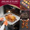 imageEfar Small Baking Sheet with Wire Rack 2 Pans  2 Racks Stainless Steel Cookie Sheets Trays ampamp Cooling Rack for Toaster Oven Non Toxic ampamp Warp Resistant Oven ampamp Dishwasher Safe 105 x 83 x 1 Inch16x12