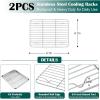 imageEfar Small Baking Sheet with Wire Rack 2 Pans  2 Racks Stainless Steel Cookie Sheets Trays ampamp Cooling Rack for Toaster Oven Non Toxic ampamp Warp Resistant Oven ampamp Dishwasher Safe 105 x 83 x 1 Inch94x73
