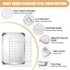 imageEfar Stainless Steel Baking Sheet with Wire Rack Set 16 x 12 Cookie Sheet Baking Pan for Oven Rimmed Large Metal Tray with Cooling Rack for Cooking Roasting NonToxic ampamp Dishwasher Safe93x73