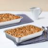 imageEfar Stainless Steel Sheet Cake Pan Set of 2 106 x 83 x17 Inches Small Brownie Baking Pan Rectangular HighSided Cookie Sheet Pans Fit for Toaster Oven NonToxic ampamp Heavy Duty Dishwasher Safe