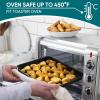 imageEfar Toaster Oven Tray 105x8x1 Inch Nonstick Baking Cookies Sheet Pan for Oven Small Metal Carbon Steel Baking Pan for Bacon Steak Nontoxic ampamp Easy Clean Heat ampamp Warp Resistant2