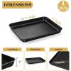imageEfar Toaster Oven Tray 105x8x1 Inch Nonstick Baking Cookies Sheet Pan for Oven Small Metal Carbon Steel Baking Pan for Bacon Steak Nontoxic ampamp Easy Clean Heat ampamp Warp Resistant1