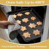 imageEfar Toaster Oven Tray 105x8x1 Inch Nonstick Baking Cookies Sheet Pan for Oven Small Metal Carbon Steel Baking Pan for Bacon Steak Nontoxic ampamp Easy Clean Heat ampamp Warp Resistant1