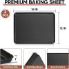 imageEfar Toaster Oven Tray 105x8x1 Inch Nonstick Baking Cookies Sheet Pan for Oven Small Metal Carbon Steel Baking Pan for Bacon Steak Nontoxic ampamp Easy Clean Heat ampamp Warp Resistant2