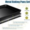 imageEfar Toaster Oven Tray 105x8x1 Inch Nonstick Baking Cookies Sheet Pan for Oven Small Metal Carbon Steel Baking Pan for Bacon Steak Nontoxic ampamp Easy Clean Heat ampamp Warp Resistant6