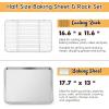 imageLarge Baking Sheet with Rack Set Efar 20x14 Stainless Steel Cookie Sheet Pan for Oven Cooking Roasting Rimmed Metal Tray with Wire Cooling Rack for Bacon Meat Steak  Dishwasher Safe2