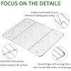 imageBaking Sheet and Rack Set Efar Stainless Steel Rimmed Cookie Sheet Baking Pans Toaster Oven Tray with Cooling Rack Non Toxic ampamp Healthy Rust Free ampamp Dishwasher Safe  8 Pieces 4 Pans ampamp 4 Racks