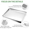 imageBaking Sheet with Rack Set Efar Stainless Steel Baking Pans Tray Cookie Sheet with Cooling Rack 16 x 12 x 1 inch Non Toxic ampamp Healthy Rust Free ampamp Dishwasher Safe  4 Pieces 2 Sheets  2 Racks