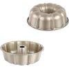 imageEfar 10 Inch Tube Cake Pan Nonstick Fluted Pan for Baking Pound Cake Heavy Duty Carbon Steel Round Baking Mold Easy Release ampamp Easy to Clean 10 Cup BlackChampagne Gold