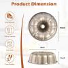 imageEfar 10 Inch Tube Cake Pan Nonstick Fluted Pan for Baking Pound Cake Heavy Duty Carbon Steel Round Baking Mold Easy Release ampamp Easy to Clean 10 Cup BlackChampagne Gold