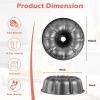 imageEfar 10 Inch Tube Cake Pan Nonstick Fluted Pan for Baking Pound Cake Heavy Duty Carbon Steel Round Baking Mold Easy Release ampamp Easy to Clean 10 Cup BlackGray