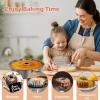 imageEfar 10 Inch Tube Cake Pan Nonstick Fluted Pan for Baking Pound Cake Heavy Duty Carbon Steel Round Baking Mold Easy Release ampamp Easy to Clean 10 Cup BlackGray