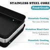 imageEfar 125 x 97 Inch Baking Pan Nonstick Stainless Steel Rectangle Cake Pan for Baking Brownies Casseroles Lasagna Stainless Steel Core ampamp Nonstick Coating Nontoxic ampamp Oven Safe1