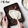 imageEfar 125 x 97 Inch Baking Pan Nonstick Stainless Steel Rectangle Cake Pan for Baking Brownies Casseroles Lasagna Stainless Steel Core ampamp Nonstick Coating Nontoxic ampamp Oven Safe1