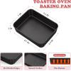 imageEfar 125 x 97 Inch Baking Pan Nonstick Stainless Steel Rectangle Cake Pan for Baking Brownies Casseroles Lasagna Stainless Steel Core ampamp Nonstick Coating Nontoxic ampamp Oven Safe1