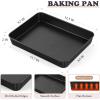 imageEfar 125 x 97 Inch Baking Pan Nonstick Stainless Steel Rectangle Cake Pan for Baking Brownies Casseroles Lasagna Stainless Steel Core ampamp Nonstick Coating Nontoxic ampamp Oven Safe1