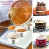 imageEfar 4 Inch Small Cake Pan Set of 6 Stainless Steel Mini Round Smash Cake Baking Pans Tins NonToxic ampamp Healthy Mirror Finish ampamp Dishwasher Safe4 InchSet of 3