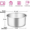 imageEfar 4 Inch Small Cake Pan Set of 6 Stainless Steel Mini Round Smash Cake Baking Pans Tins NonToxic ampamp Healthy Mirror Finish ampamp Dishwasher Safe4 InchSet of 6